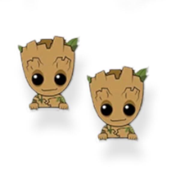 Guardians of the Galaxy Characters  Groot Handcraft Epoxy Acrylic Stud Earrings - Picture 1 of 6